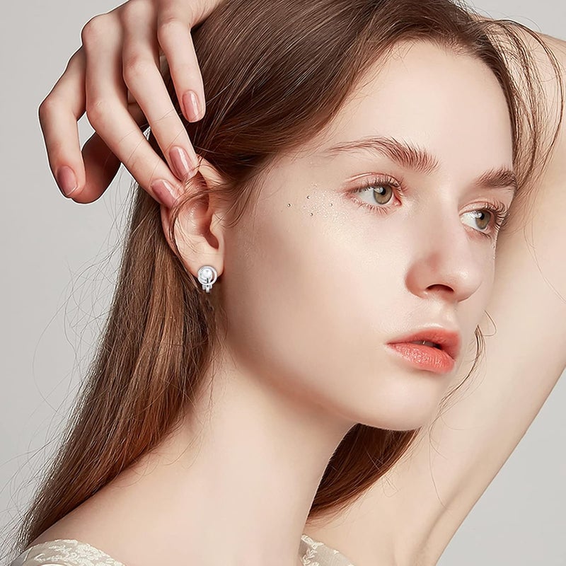 NEWITIN 12 Pairs Clip On Earrings for Women Cute Earring Crystal Pearl Stud Charming Fashion Earring Non Piercing Clip on Stud Earrings for Women - Image 5